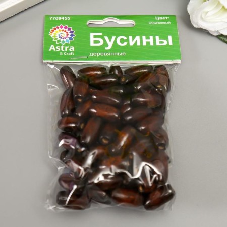 Set of wooden beads, 15x7mm, 70pcs/pack, cent-2