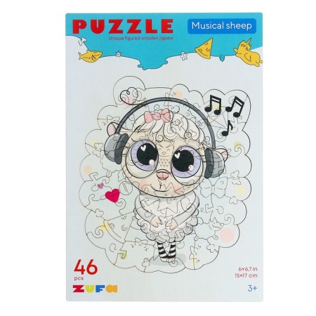 Wooden puzzle "Musical sheep" s