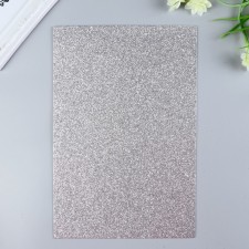 Foamiran glitter Magic 4 Hobby 2 mm cent. silver, 20x30 cm