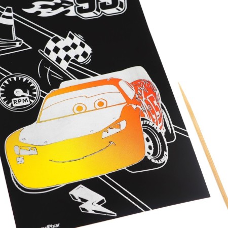 Engraving with a rainbow base, 10*15cm "Cars"-3