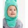 Hat-shop with ears cat, mint color, size 46-50