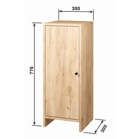 Tumba 300, 300x300x776, quadro/oak gold craft-2
