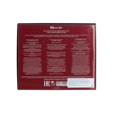 Carriage SECRET SKIN SYN-AKE WRINKLEESS 3 SET, 3 objects: face cream 50 g, foam 100 ml, eye cream 30 g-2