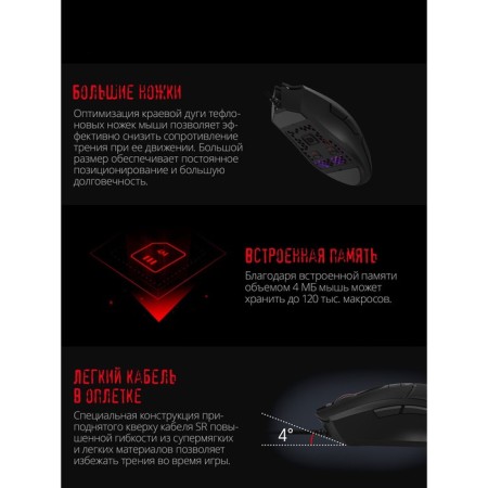 Mouse A4Tech Bloody L65 Max Black Optical (12000dpi) USB (6but)-4