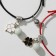 Bracelets "Demetrons" on the magnet, phosphorus balls with clover, black-red color, 6 cm