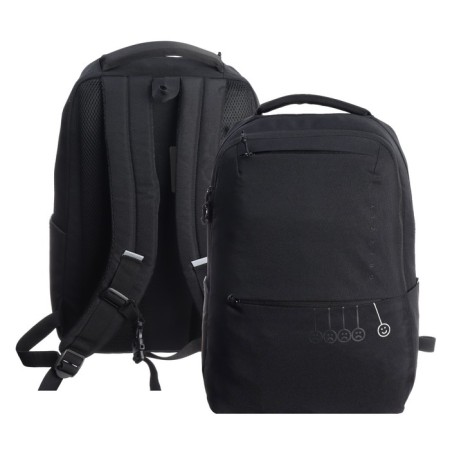 Youth backpack 43 x 29 x 15 cm, Grizzly, ergonomic back, laptop department, black