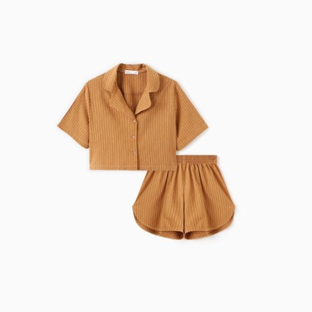 Female pajamas (shirt and shorts) KAFTAN "strip" R.48-50, OR-5