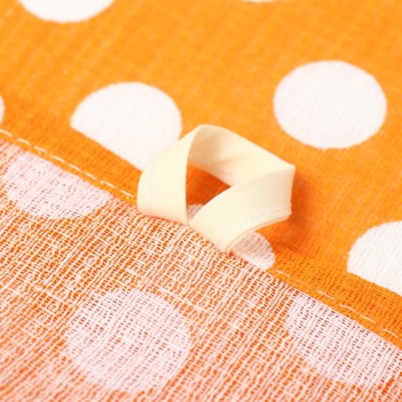 Towel 35x60cm peas, orange, waffle, 120 g/m, HL100%-1