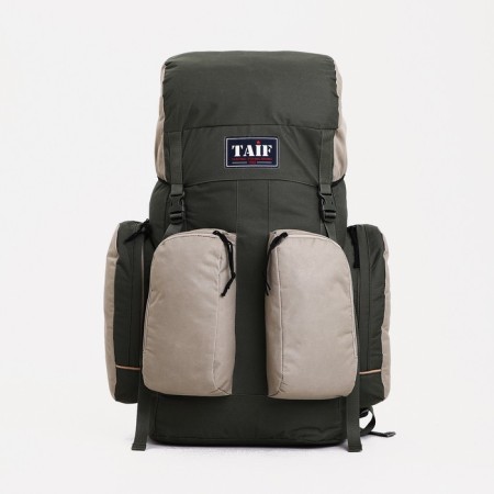 Tourist backpack on the valve, TAIF, 60 l, 2 outer pockets, olive color