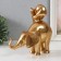 Polystone souvenir "Elephant with an elephant on the back - a pyramid" Gold 19x8.8x18.8 cm