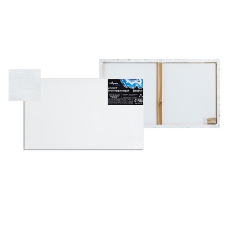 Canvas on the subframe, cotton 100%, 1.6 x 50 x 80 cm, acrylic soil, fine -grained, 280 g/m²