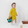 Kidsa (sweatshirt, shorts) minku, yellow color, height 86-92 cm