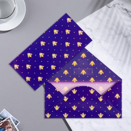 Money envelope "Universal" yellow tone, purple background, 16.5x8 cm-1