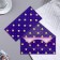 Money envelope "Universal" yellow tone, purple background, 16.5x8 cm