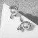 Earrings with pearls "melting", white color in silver