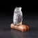 Souvenir "Owl on a log." 8 × 3.5 × 7.5 cm, selenite