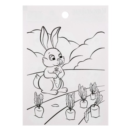 Paper “Bunnies” stickers, with coloring on the back, 11 × 15.5 cm-1
