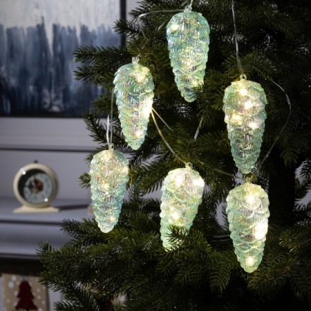 Garland “thread-grozd” 230 cm, transparent thread, “bumps”, 30 LED, 4.5 V, AAX3 batteries (not in the kit), glow warm white