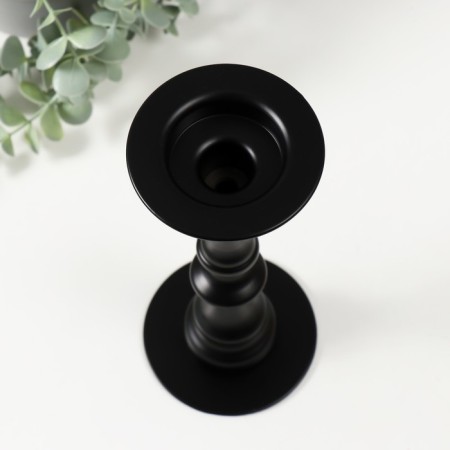 Summary metal per 1 candle d = up to 5 cm "Matias" black 9x9x22.5 cm-2