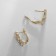 Earrings with rhinestones Xuping sheet, white color in gold