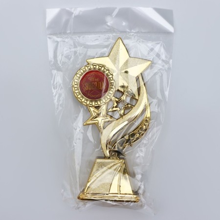 Cup "You are a star", award figure, gold, plastic, 8.1 x 16.4 cm.-7