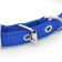 Collar "Comfort" Combined (polyester, artificial leather), 45 x 2 cm, Osh 30-39 cm, blue 609