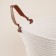 Basket for storage of handmade lauded "Louise", 33 × 33 × 16 cm, white color