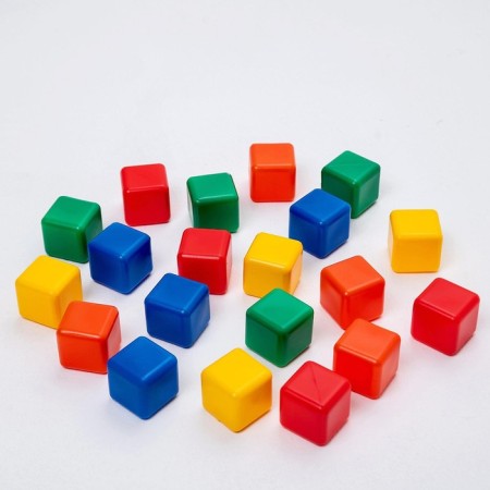 A set of colored cubes, 20 pieces, 4 × 4 cm-6
