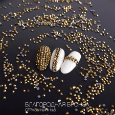 TNL plastic rhinestones, No. 4 Noble bronze, 50 pcs