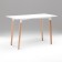 Table on wooden legs Hy-T04, white, size 120x60x74 cm