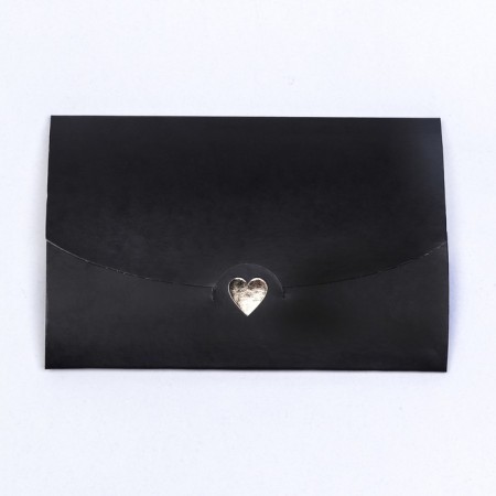 Envelope for certificate with embossing, black, 10.5 x 7-1