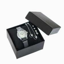 Women's gift set BolingDun 2 in 1: Watch, earrings, D-2.8 cm