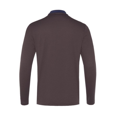 Polo male with long sleeve, brown color, size 46 (m)-7