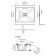 Show's pallet Wasserkraft Elbe19, 1000x1000x26 mm, siphon, square, fiberglass