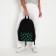 Backpack of school textile "Alien", with a pocket, black color