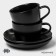 Ceramic coffee magistro Carbon Ceramic Ceramic, 4 items: a cup of 200 ml, a saucer d = 14.5 cm