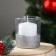 Candle in a glass "Festive", 7.8x7 cm, 27 hours, 265 g, silver