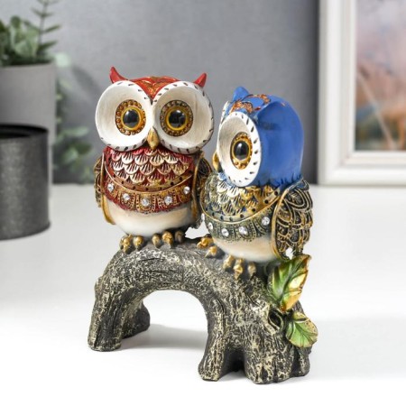 Polystone souvenir "Color Filin with rhinestones on the branch" 15x13x7.5 cm-2