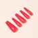 Patch nails, 24 pcs, ballerina shape, red color