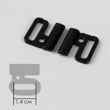 Froll for the bra, plastic, 14 mm, 10 pcs, black color-2