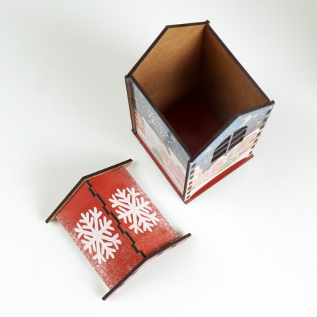 New Year's tea house "Happy New Year" 20x10.5x9.5 cm-3
