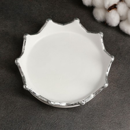Steam for the little things "Crown" 16x16x3cm, white with silver-2