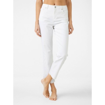 Jeans shortened female Conte Elegant Straight Leg, size XS, White color-4