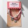 Bracelets "Demetrons" on the magnet, two clovers, white-pink color, 8 cm