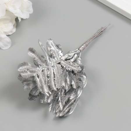 Artificial plant for creativity "Fern" 1 bouquet = 6 branches silver 13.5 cm-2