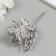 Artificial plant for creativity "Fern" 1 bouquet = 6 branches silver 13.5 cm