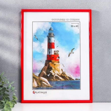 Photo frame plastic "Rainbow" 30x40 cm, red-1