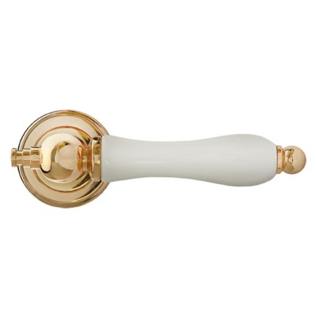 Door handle MH-42-Classic PG/W "Mart", color gold, white-1