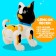 Robot Cat "Smart pet" zhory, programmable, on the control panel, interactive: sound, light, dancing, musical, batteries, in Russian, white