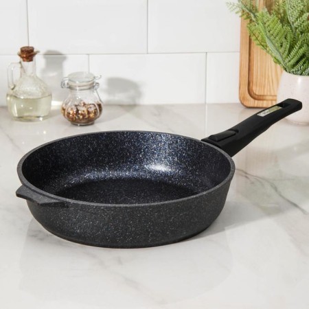 Granite Star pan, d = 28 cm, removable handle, anti -stick coating, black color